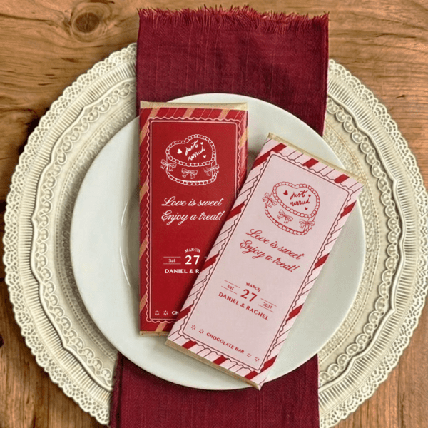 Alternative view of Personalized wedding favors, Chocolate Wedding Favors, Custom Wording Wedding Favors, Love is Sweet | Hershey Chocolate Bar R-1