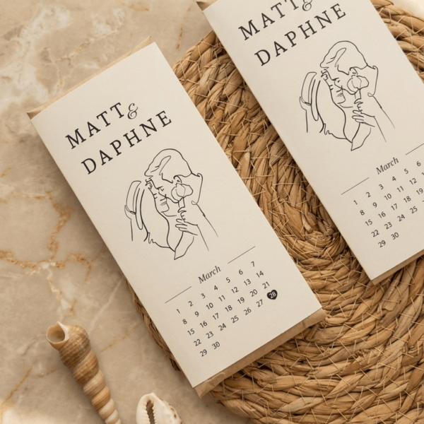 Alternative view of Hand Drawn Portrait , Personalized Wedding Favors, Custom Wedding Favors, Memorable Wedding Favor | Hershey Chocolate Bar PO-2