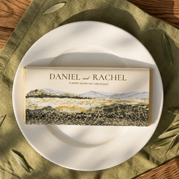 Alternative view of Rustic Wedding Favors,  Personalized Wedding Favors, Chocolate Wedding Favor | Hershey Chocolate Bar RU-1