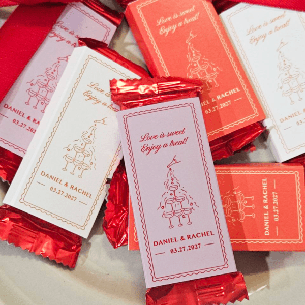 Alternative view of Love is Sweet Wedding Favors, Whimsical Wedding Favors, Personalized Wedding Favor, Custom Chocolate Bar| Kitkat