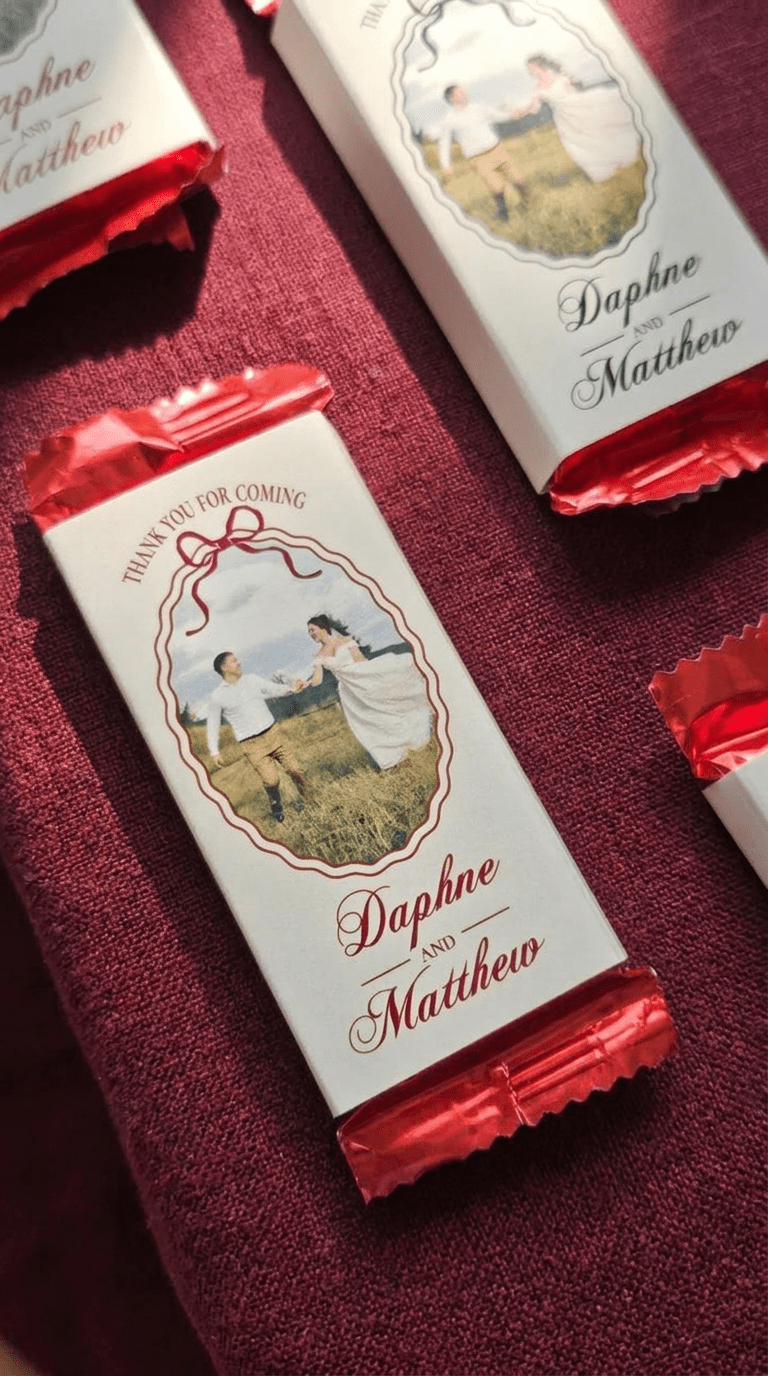 Custom Photo Wedding Favor, Personalized Wedding Favor, Edible Wedding Favors | Kitkat