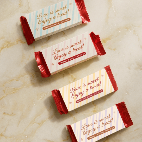 Alternative view of Love is Sweet Wedding Favors, Minimalist, Edible Wedding Favors, Personalized Wedding Favors, Chocolate | Kitkat